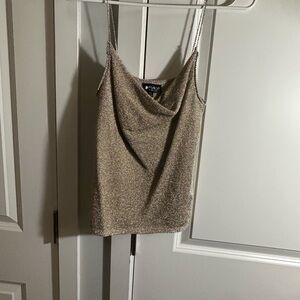 Topshop Metallic Gold Camisole